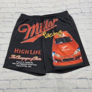 Miller High Life Racing Team MENS SIZE 3XL Black Shorts Pockets Drawstring